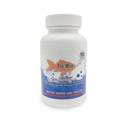 Fish Mox 500mg Capsules for Aquarium Fish – 100 Count – Water Care Support
