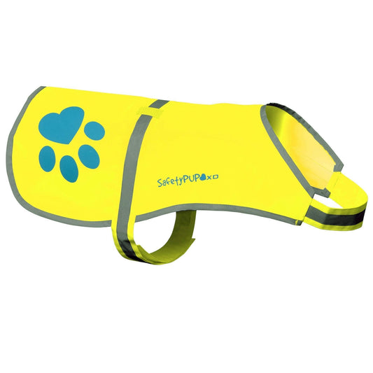 Reflective Dog Safety Vest Hi-Vis S Size 24.5 in Chest x 17 in Neck Yellow