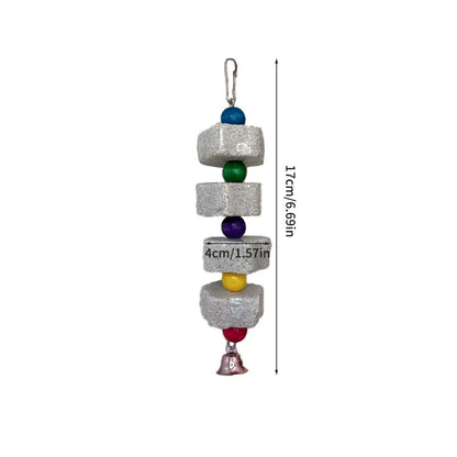 1PC Pet Teeth Grinding Volcanic Rock Toy for Parrots Hamsters Cage Accessories Bird Toy Chewing Toy
