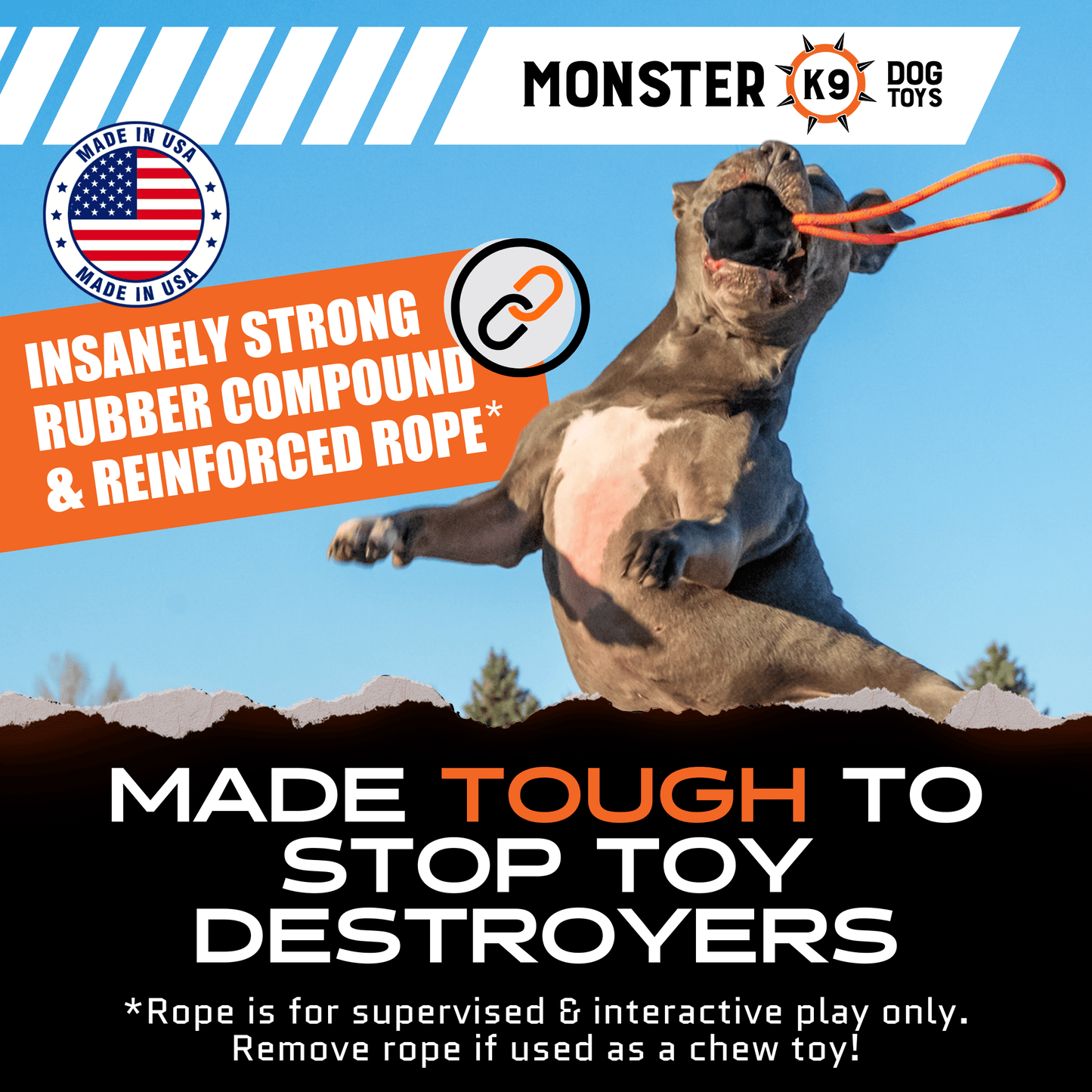 Rumble Ball with Rope (Rope May Vary)